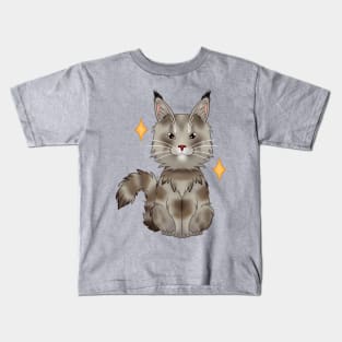 Maine Coon gray tabby Kids T-Shirt